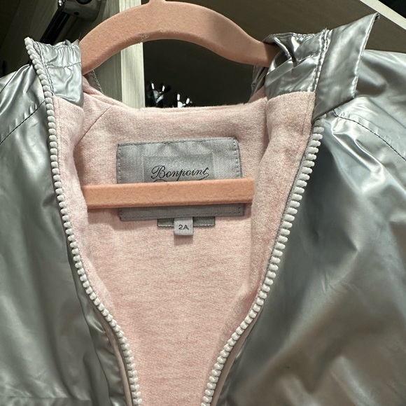 Silver Bonpoint, pink lined water repellent jacket, size 2T. - Picture 2 of 6
